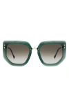 Isabel Marant Gradient Mixed-media Butterfly Sunglasses In Gold Green/green Shaded