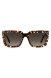 Isabel Marant 55mm Gradient Rectangular Sunglasses In Brown