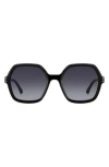 Isabel Marant Gradient Acetate Square Sunglasses In Black/gray Gradient