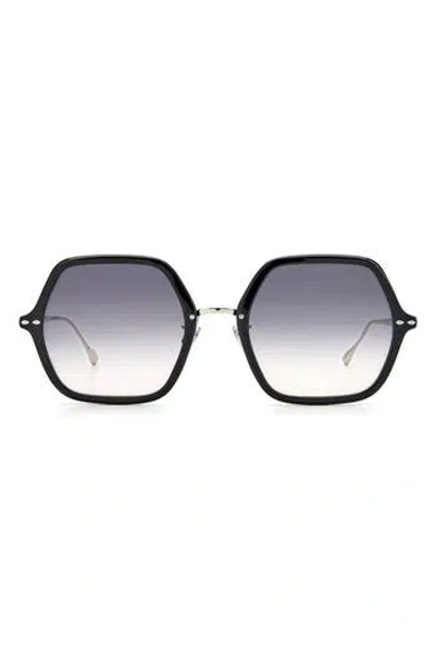 Isabel Marant 55mm Gradient Square Sunglasses In Black