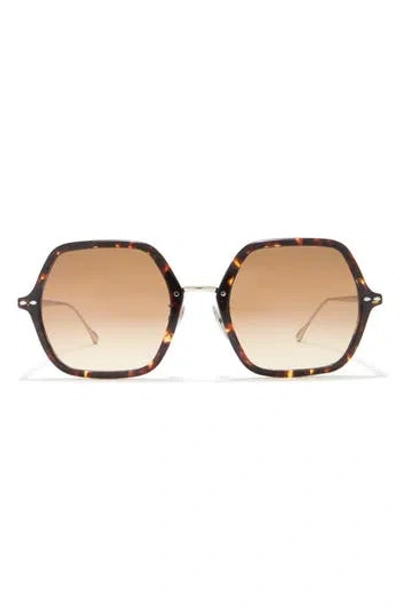 Isabel Marant 55mm Gradient Square Sunglasses In Brown