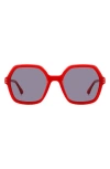 Isabel Marant 55mm Gradient Square Sunglasses In Red/ Violet