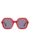 Isabel Marant 55mm Gradient Square Sunglasses In Red/violet