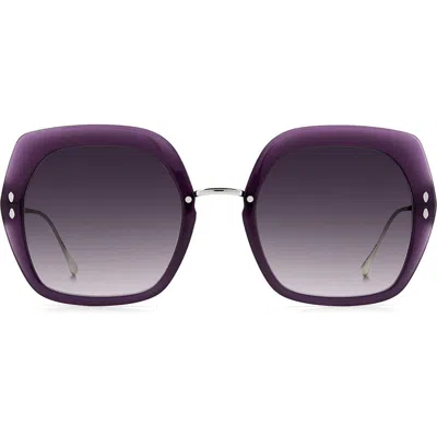 Isabel Marant 55mm Oversize Sunglasses In Purple