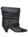 Isabel Marant 40mm Ryska-gb Leather Slouchy Boots In Black