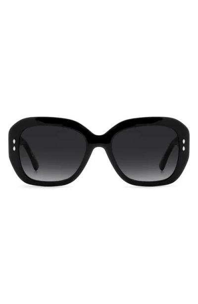 Isabel Marant 55mm Rectangular Sunglasses In Black