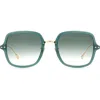 Isabel Marant 55mm Square Sunglasses In Green