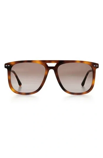 Isabel Marant 56mm Navigator Sunglasses In Havana
