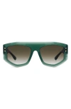 Isabel Marant 56mm Rectangular Sunglasses In Green
