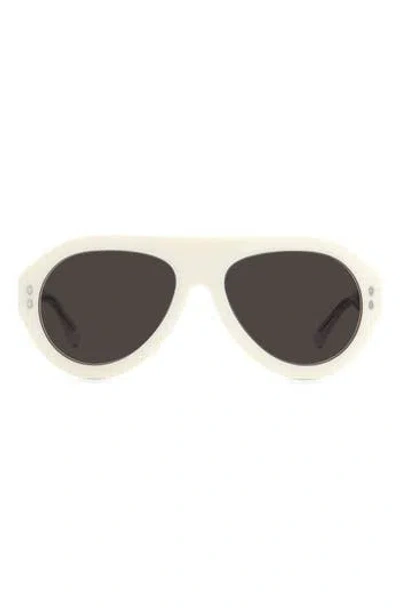 Isabel Marant 57mm Aviator Sunglasses In Ivory