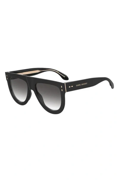 Isabel Marant 57mm Flat Top Sunglasses In Black/grey Shaded