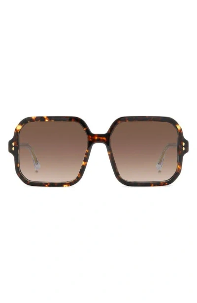 Isabel Marant 57mm Gradient Square Sunglasses In Brown