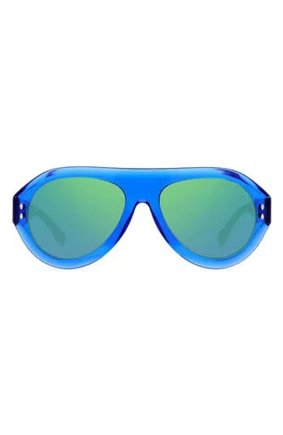 Isabel Marant 57mm Polarized Aviator Sunglasses In Blue