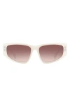 Isabel Marant 57mm Rectangle Sunglasses In White