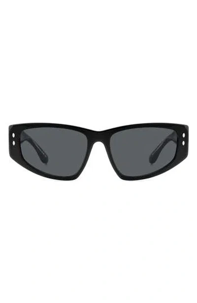 Isabel Marant 57mm Rectangle Sunglasses In Black