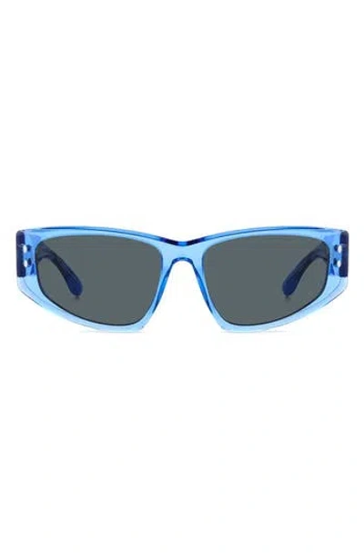 Isabel Marant 57mm Rectangle Sunglasses In Blue