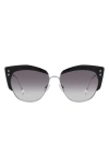 Isabel Marant 58mm Gradient Cat Eye Sunglasses In Black Grey Gradient