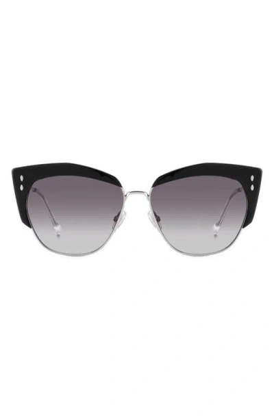 Isabel Marant 58mm Gradient Cat Eye Sunglasses In Black Grey Gradient