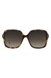 Isabel Marant 58mm Gradient Square Sunglasses In Havana/brown Sf