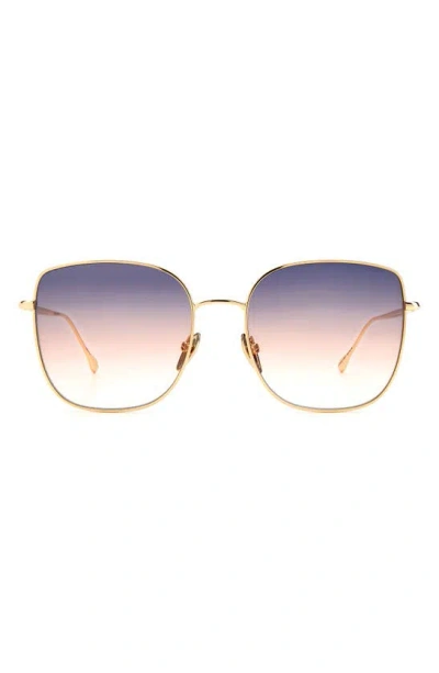 Isabel Marant 58mm Gradient Square Sunglasses In Rose Gold/ Grey Shaded Pink