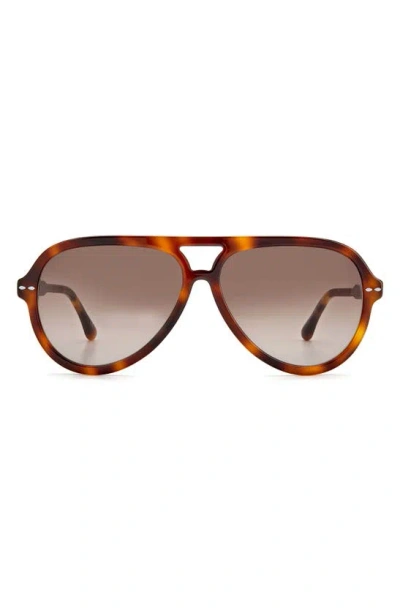 Isabel Marant 59mm Gradient Aviator Sunglasses In Brown