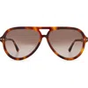 Isabel Marant 59mm Gradient Aviator Sunglasses In Brown