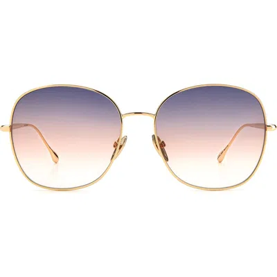 Isabel Marant 59mm Gradient Round Sunglasses In Blue