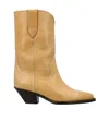 Isabel Marant Dahope Suede Cowboy Boots In Nude