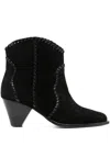 Isabel Marant Darizo Suede Western Booties In 黑色