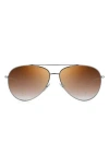 Isabel Marant 60mm Gradient Aviator Sunglasses In Dark Ruthenium/brown Gold