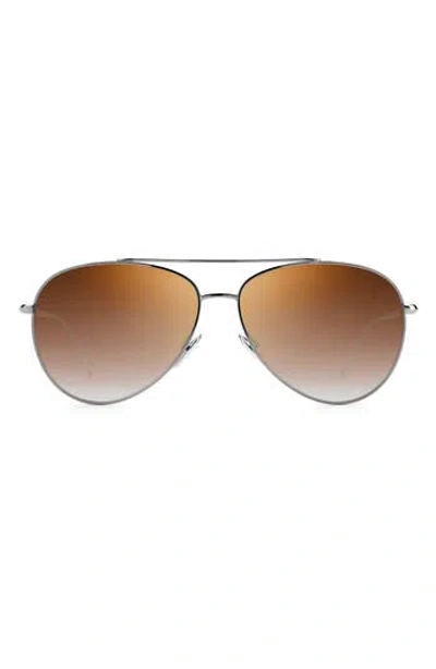 Isabel Marant 60mm Gradient Aviator Sunglasses In Dark Ruthenium/brown Gold