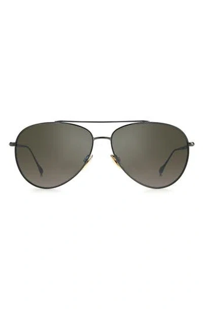 Isabel Marant 60mm Gradient Aviator Sunglasses In Green/silver