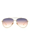Isabel Marant 60mm Gradient Aviator Sunglasses In Rose Gold
