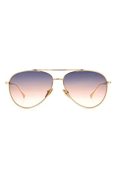 Isabel Marant 60mm Gradient Aviator Sunglasses In Rose Gold
