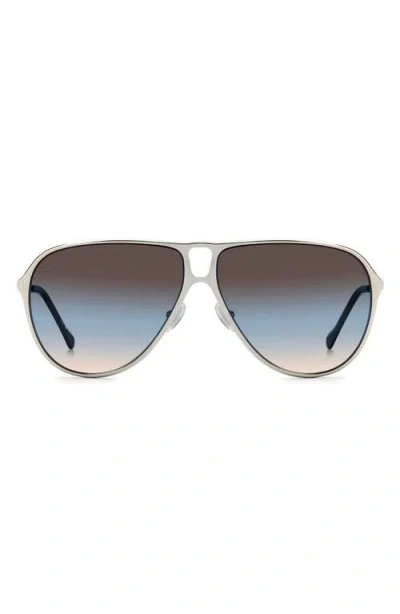 Isabel Marant 60mm Gradient Pilot Sunglasses In Silver