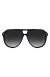 Isabel Marant 60mm Gradient Pilot Sunglasses In Black/dark Grey Sf