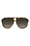 Isabel Marant 60mm Gradient Pilot Sunglasses In Havana/brown Sf