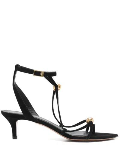 Isabel Marant 60mm Olya Sandals In Black And Gold