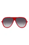 Isabel Marant 60mm Oversize Pilot Sunglasses In Red