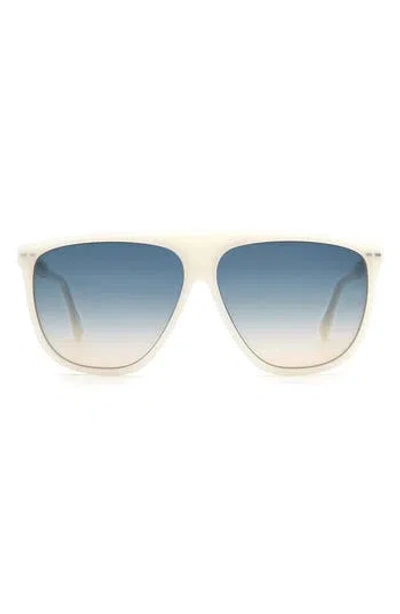 Isabel Marant 61mm Gradient Flat Top Sunglasses In Ivory/gray Shade Brown