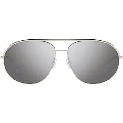 Isabel Marant The In Love Rectangle Sunglasses, 59mm In Palladium/silver Sp