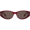 Isabel Marant Oval Sunglasses In Burgundy/brown