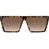 Isabel Marant 64mm Oversize Rectangular Sunglasses In Brown