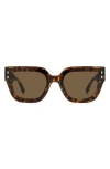 Isabel Marant 65mm Oversize Square Sunglasses In Havana Dark Brown