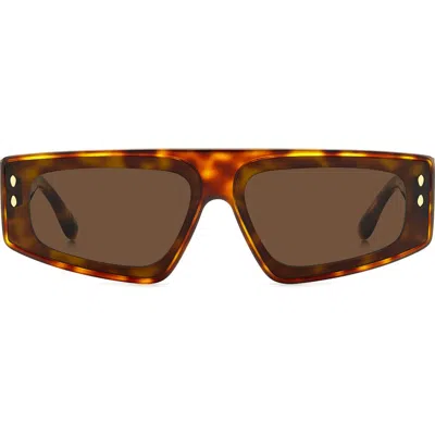 Isabel Marant 66mm Oversize Rectangular Sunglasses In Brown