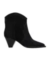 Isabel Marant Darizo Suede Western Booties In Black