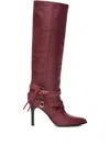 Isabel Marant 90mm Analui Boots In Burgundy