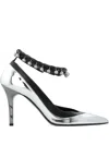 Isabel Marant Peleny Pumps In Silver Leather In Metallic