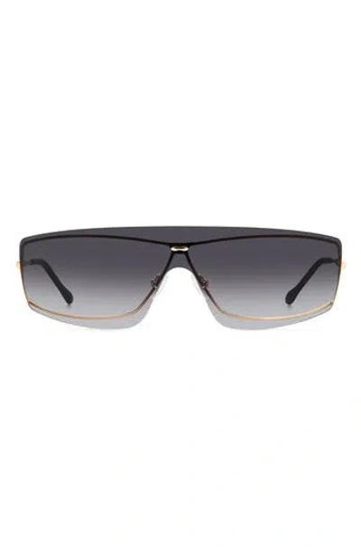 Isabel Marant 99mm Gradient Oversize Shield Sunglasses In Gold Black/grey Shaded