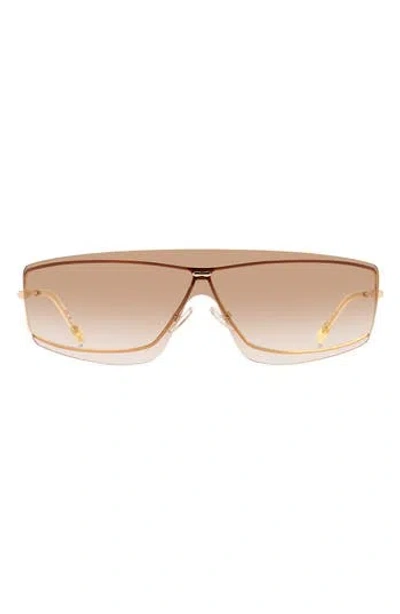 Isabel Marant 99mm Gradient Oversize Shield Sunglasses In Gold Yellow/brown Gradient